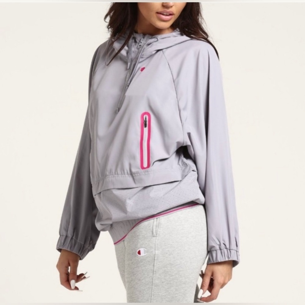 Ivy Park‎ Gray/Hot Pink Hooded Sweater ( S )